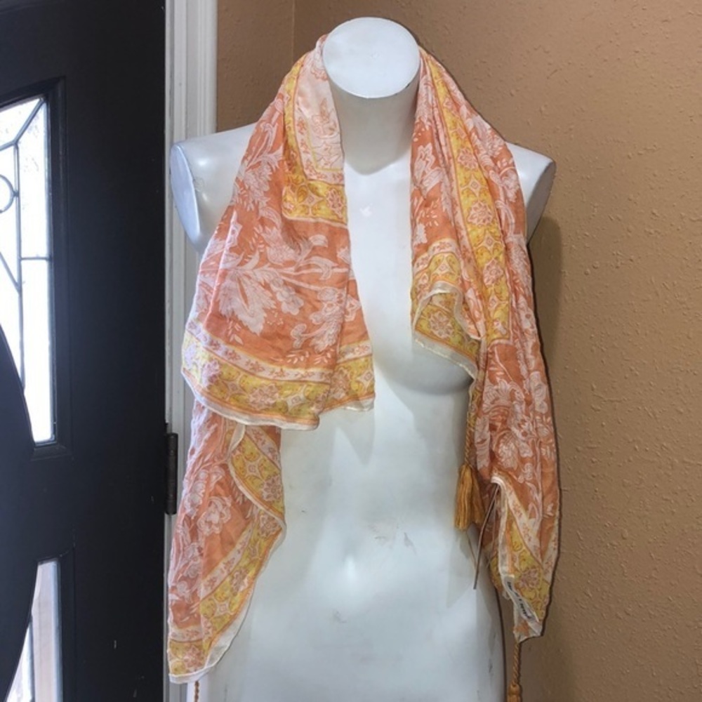 Threads for Thoughts orange and yellow NWT scarf
